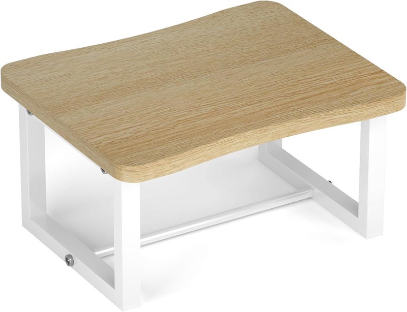 iTsst Wooden Step Stool for Adults & Kids, 500 Lbs Capacity,Learning Helper Stool for Kitchen Counter Bathroom Sink Toilet Potty Training with Metal Frame,Non-Slip Pads - Image 1
